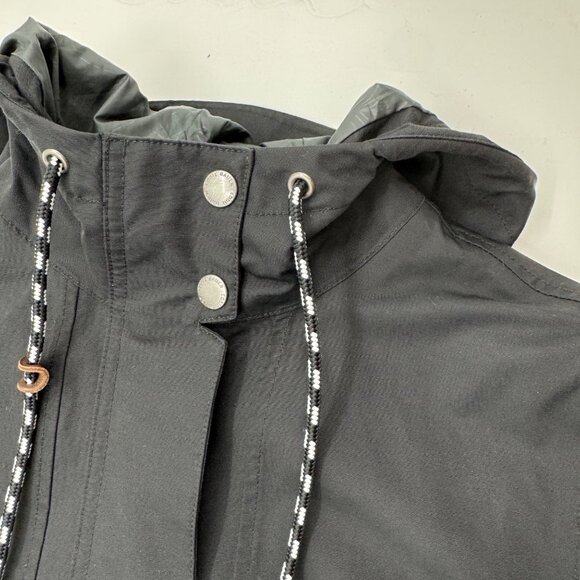 Eddie Bauer Riley Black Waterproof Hooded Parka Coat Size Small - Picture 8 of 15